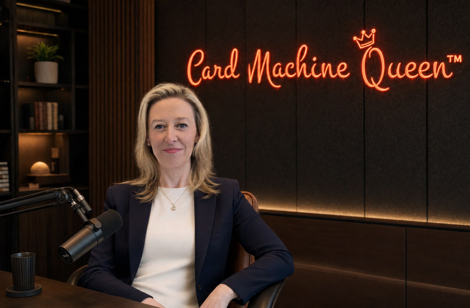 Zoe in the Card Machine Queen studio